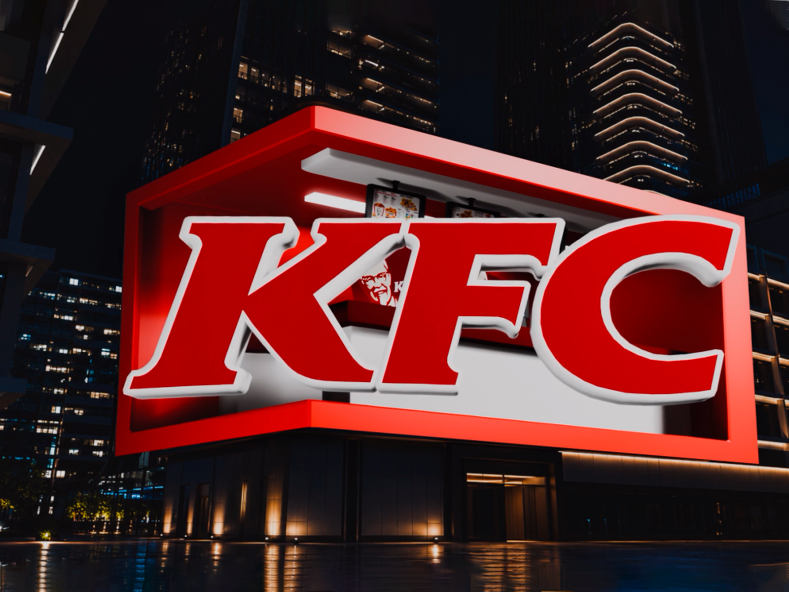 Projeto KFC — painel curvo